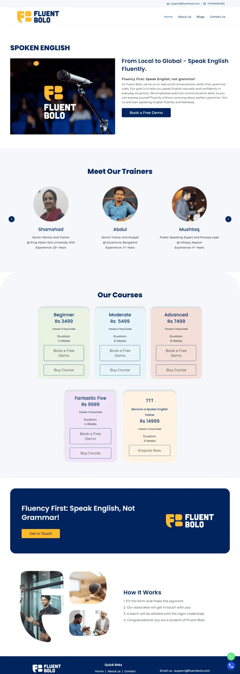 Learn top online skills with Fluent Bolo courses